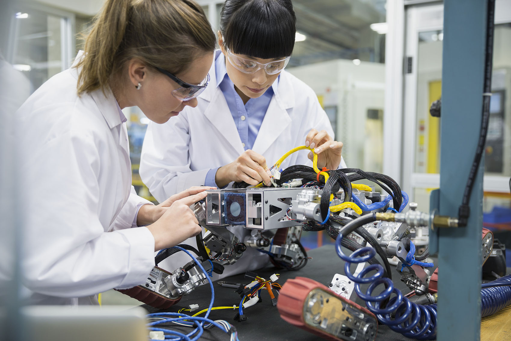 Engineers working